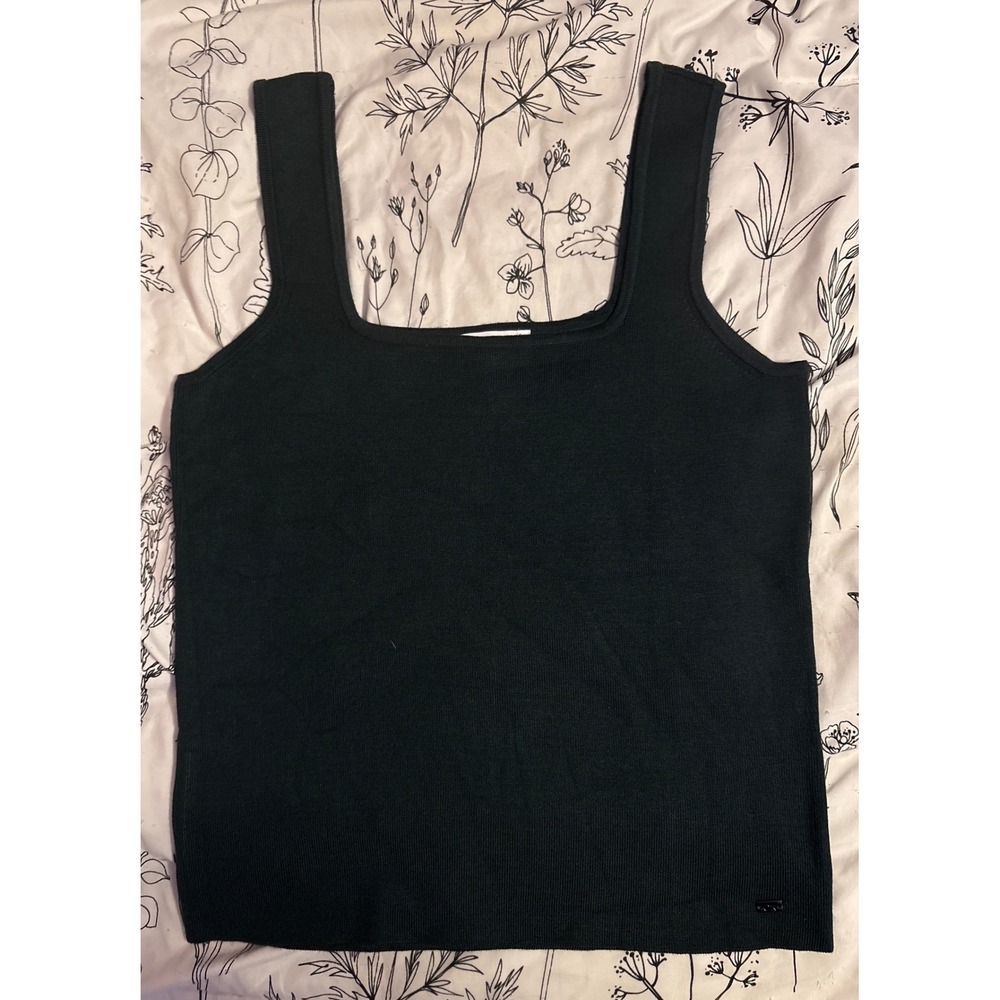 Calvin Klein Women's Hunter Green Sweater Tank Top, Size Medium